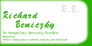richard beniczky business card
